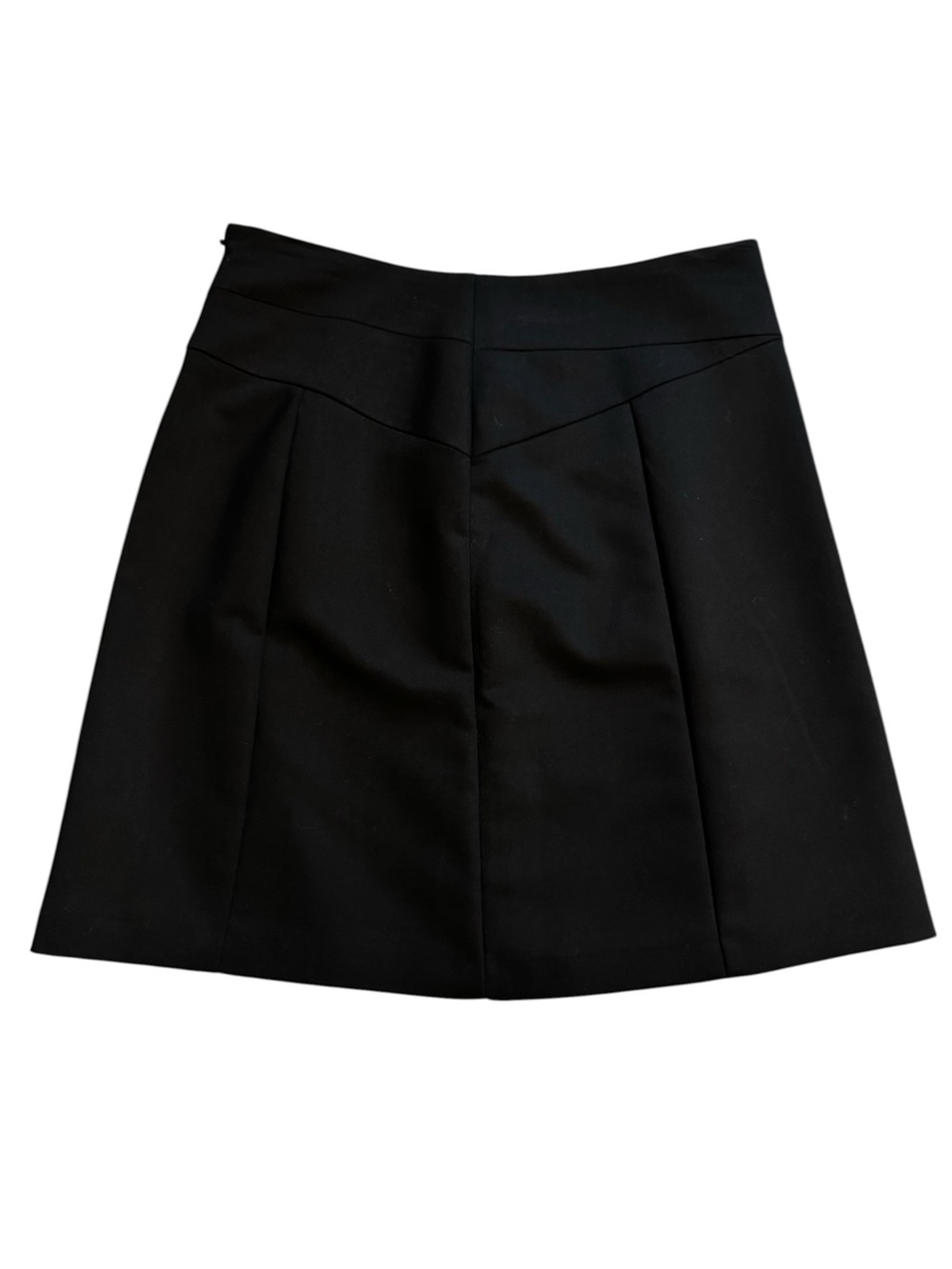 NWT ELLE Black Tie A-Line Mini Skirt Career Separates Black Size 6